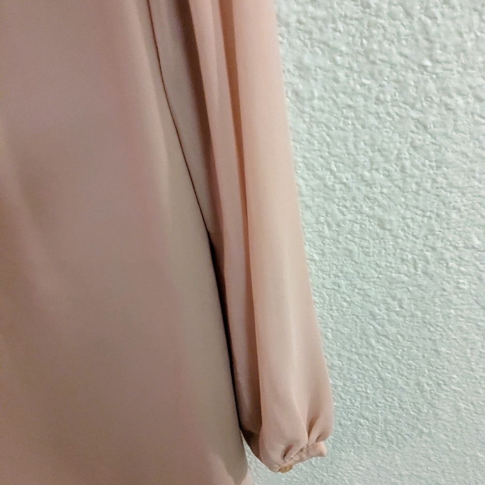 Naked Zebra Blush Pink Sheath Dress Long Sleeves Sz. S - Picture 6 of 9